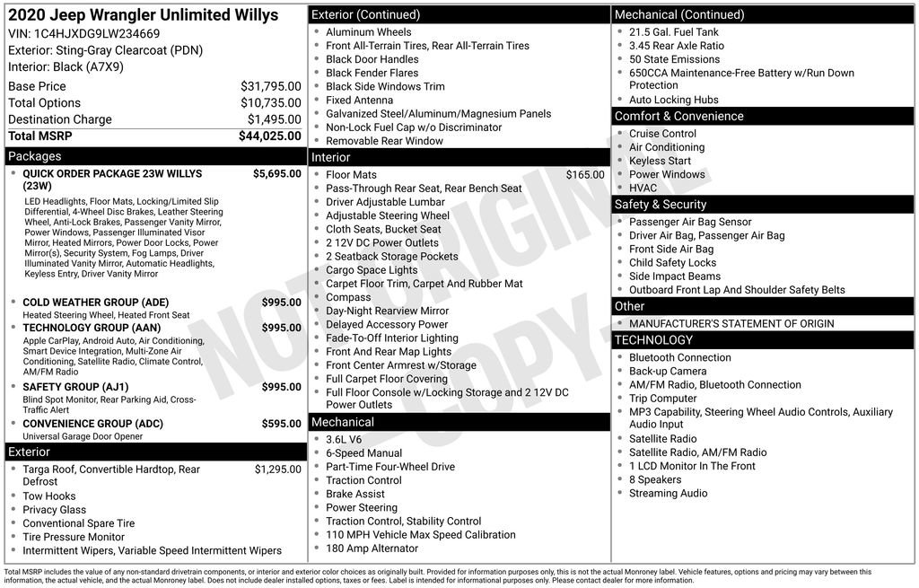 Used 2020 Jeep Wrangler Unlimited Sport AWD/4WD image 5