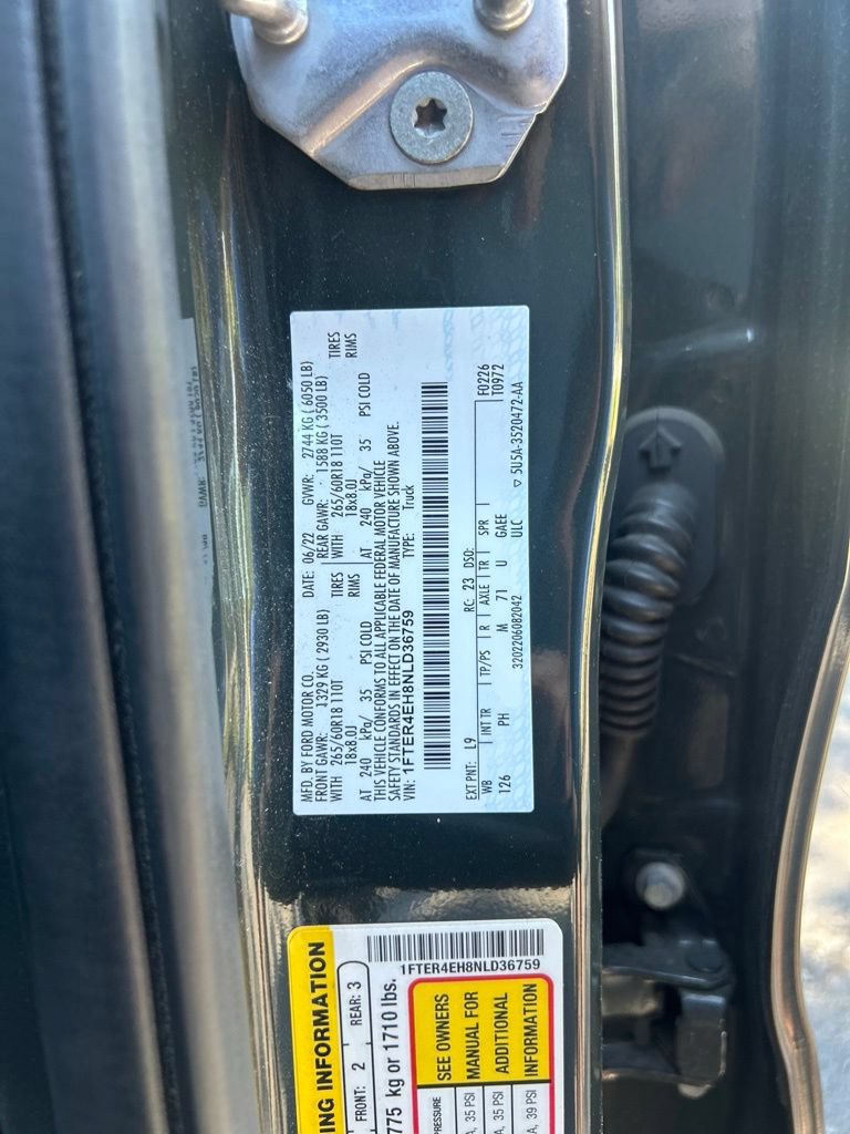 Used 2022 Ford Ranger XLT w/ Equipment Group 301A Mid RWD image 15