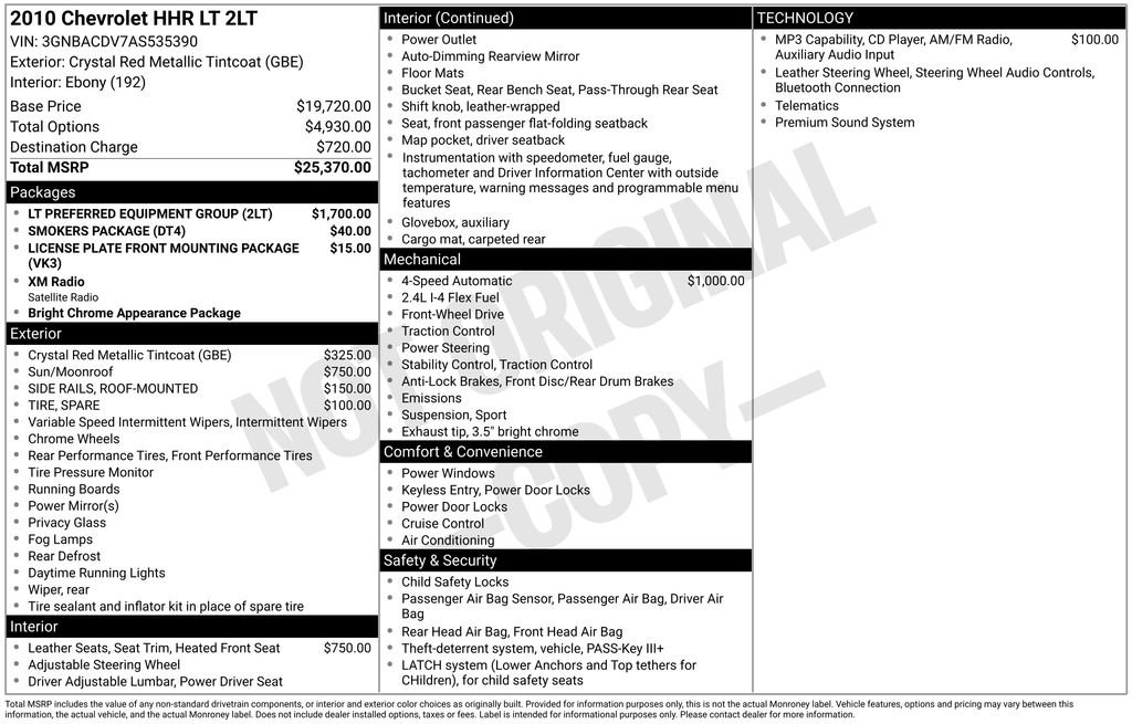 Used 2010 Chevrolet HHR LT w/ LT Preferred Equipment Group FWD image 26