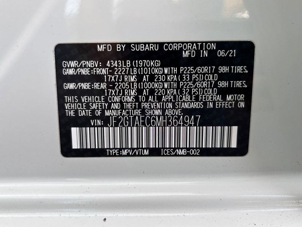 Used 2021 Subaru Crosstrek 2.0i Premium w/ Moonroof Package image 34