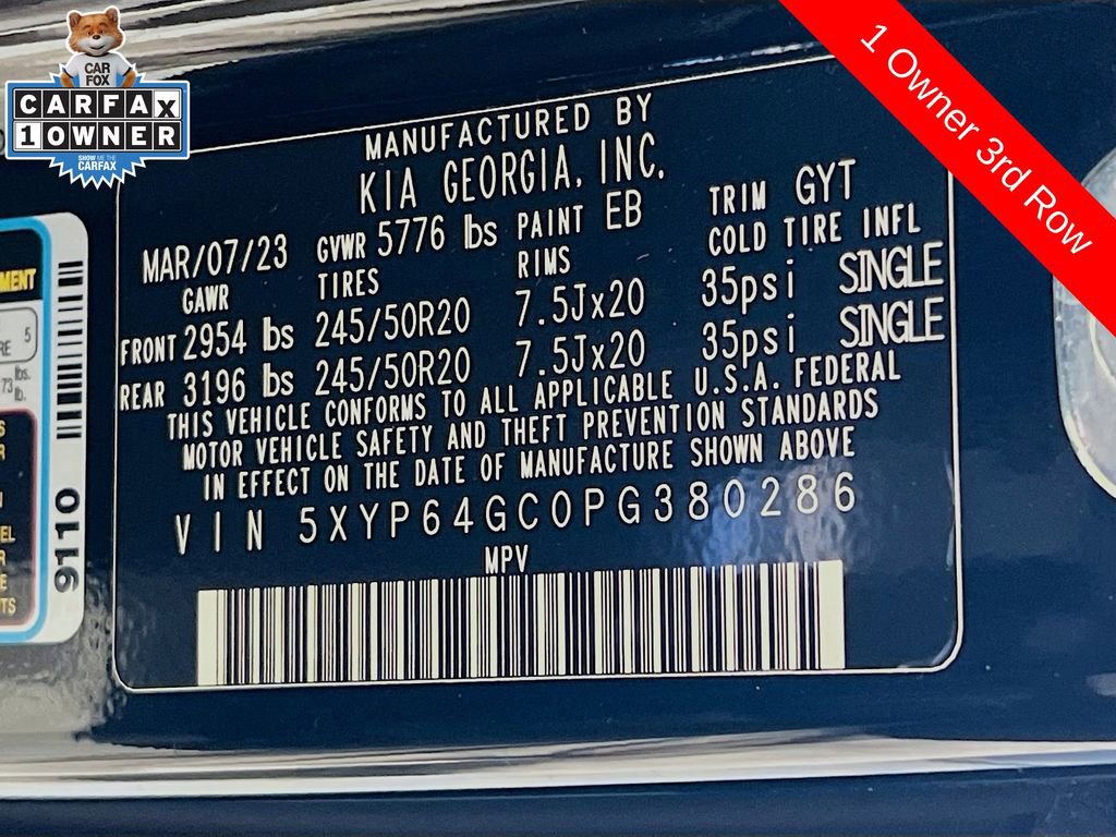 Certified 2023 Kia Telluride S w/ S Sunroof Package FWD image 36