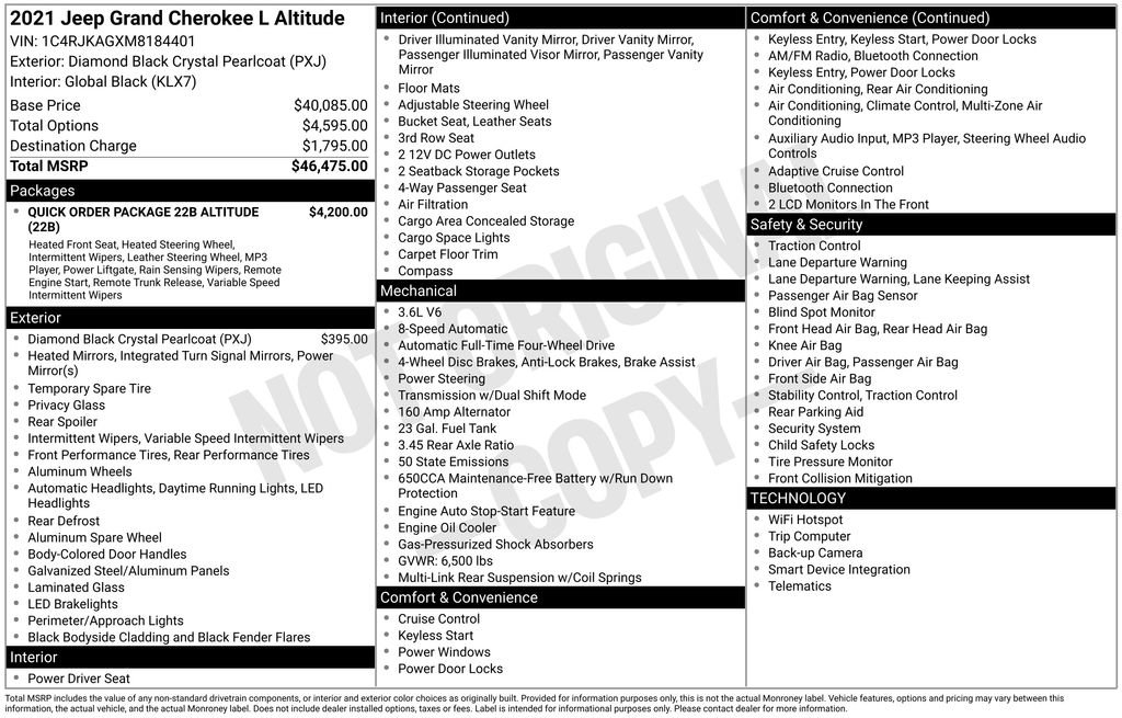 Used 2021 Jeep Grand Cherokee L Laredo image 45