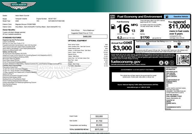 New 2026 Aston Martin Vanquish Convertible image 22