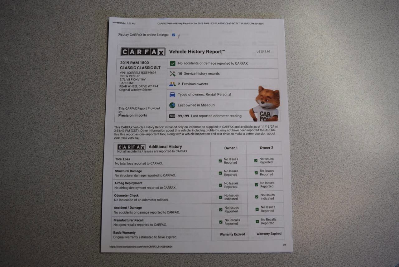 Used 2019 RAM 1500 Classic SLT w/ Luxury Group image 62