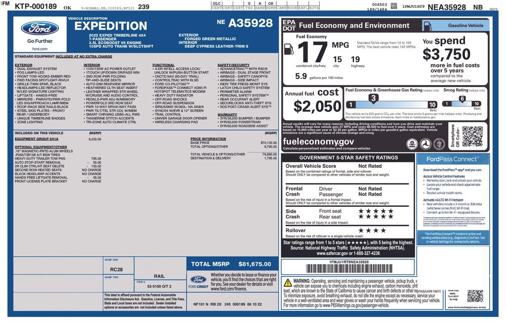 Used 2022 Ford Expedition Timberline image 8