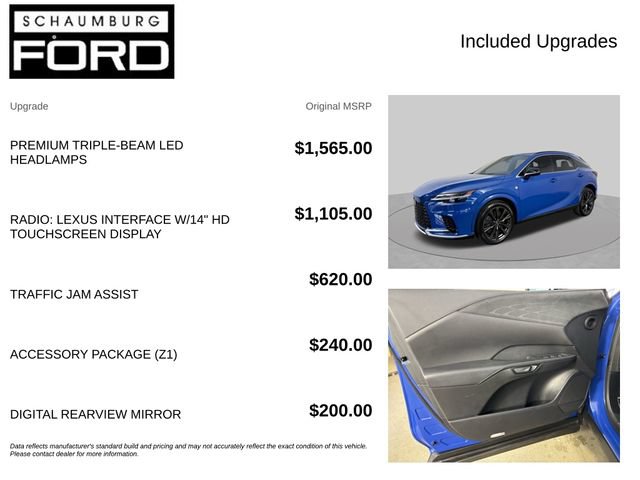 Used 2023 Lexus RX 350 F Sport w/ Accessory Package (Z1) AWD/4WD image 4