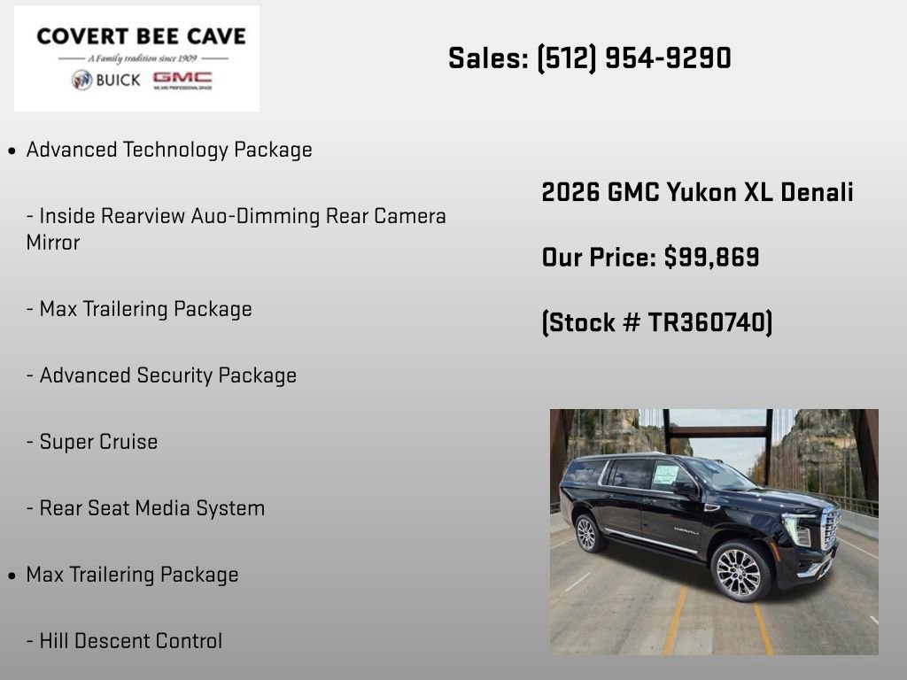 New 2026 GMC Yukon XL Denali w/ Denali Reserve Package AWD/4WD image 18