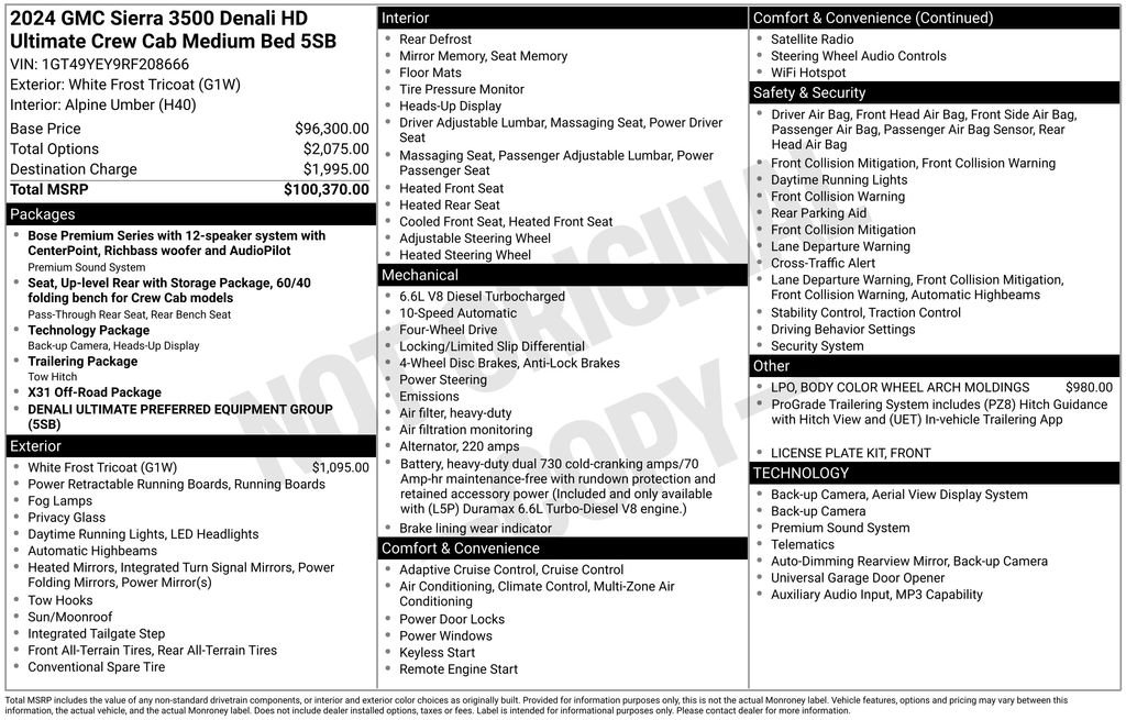 Used 2024 GMC Sierra 3500 Denali Ultimate AWD/4WD image 7