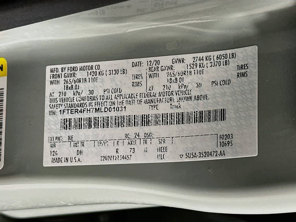 Certified 2021 Ford Ranger Lariat w/ Equipment Group 501A High AWD/4WD image 22