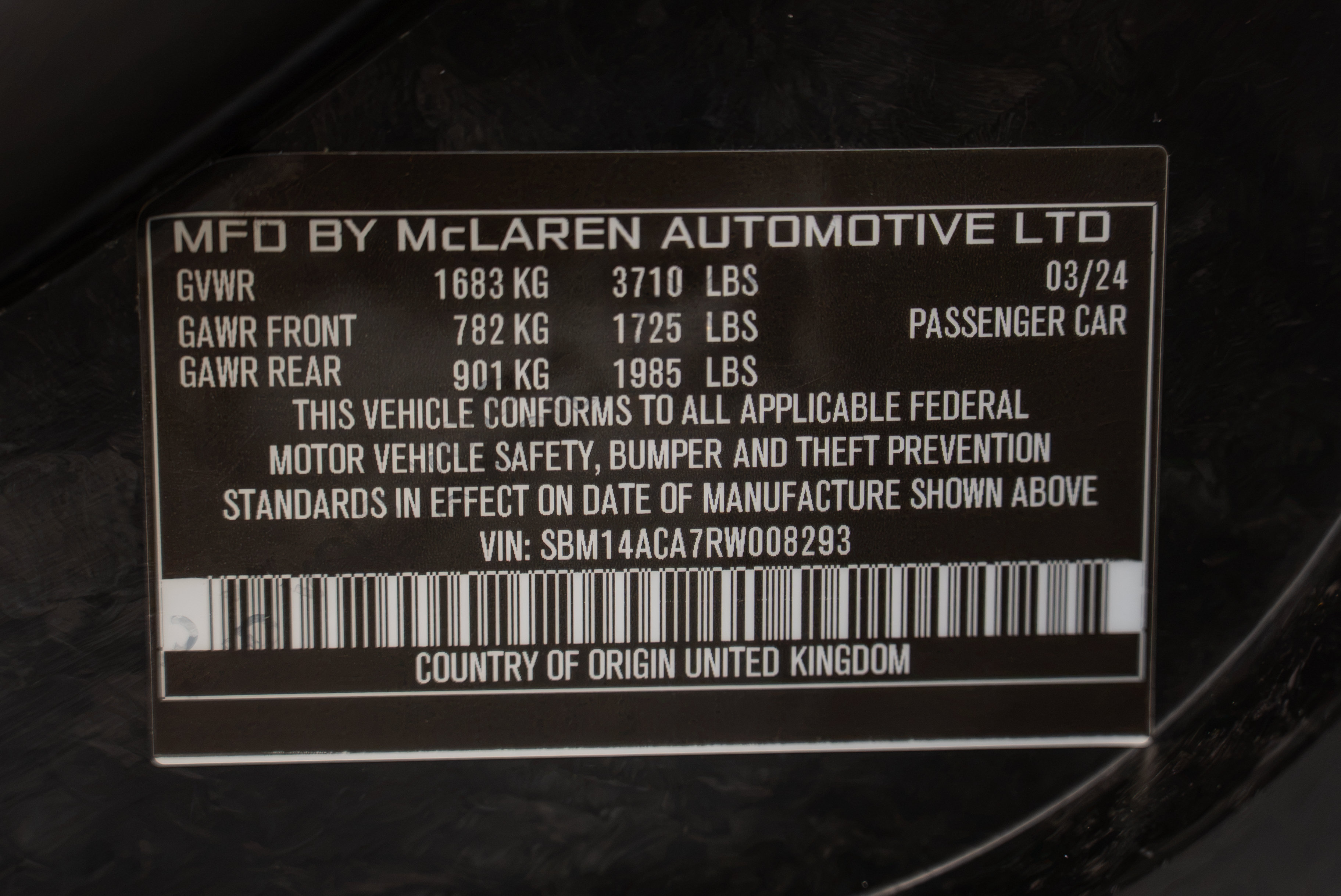 Used 2024 McLaren 750S RWD image 9