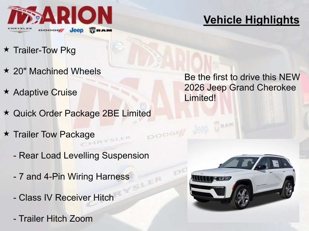 New 2026 Jeep Grand Cherokee Limited w/ Trailer Tow Package AWD/4WD image 5