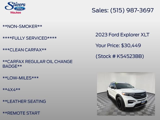 Certified 2023 Ford Explorer XLT w/ Equipment Group 202A image 15
