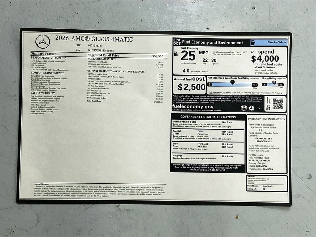 New 2026 Mercedes-Benz GLA 35 AMG 4MATIC image 35
