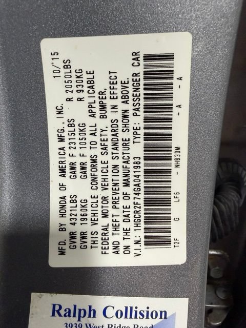 Used 2016 Honda Accord EX image 27