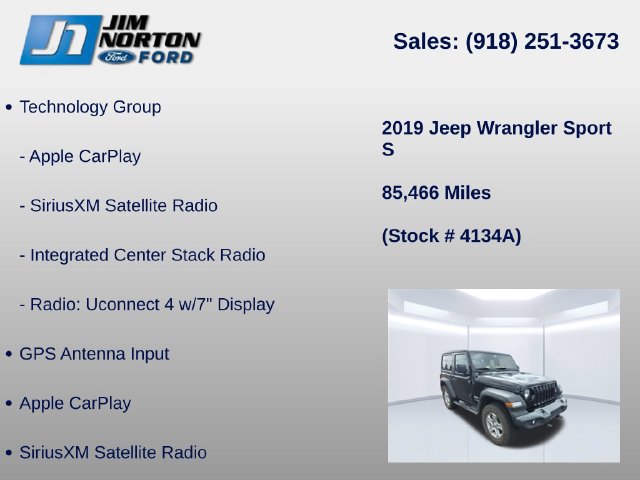 Used 2019 Jeep Wrangler Sport AWD/4WD image 16