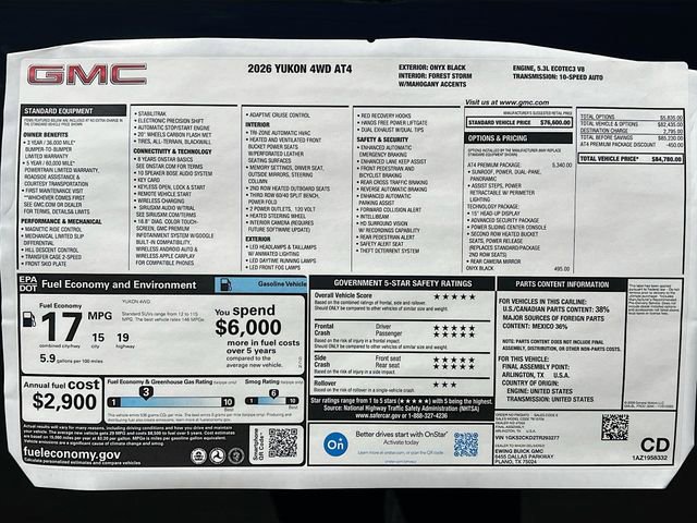 New 2026 GMC Yukon AT4 image 21