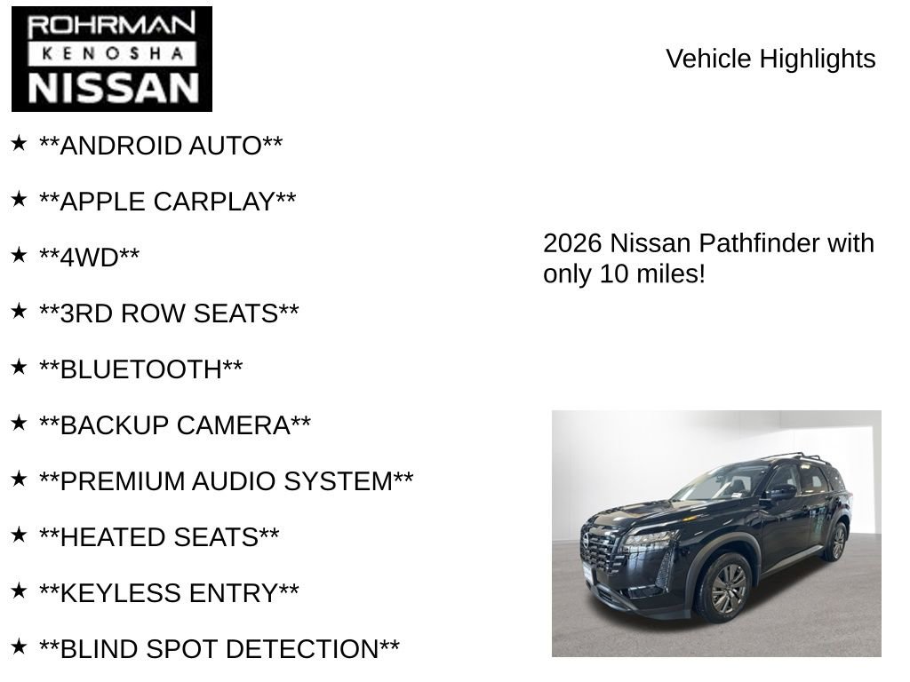 New 2026 Nissan Pathfinder SV image 7