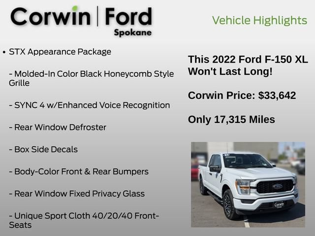 Used 2022 Ford F150 XL w/ STX Appearance Package AWD/4WD image 7