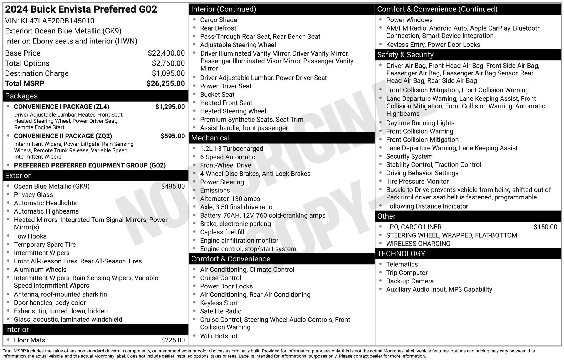 Used 2024 Buick Envista Preferred w/ Convenience I Package FWD image 39