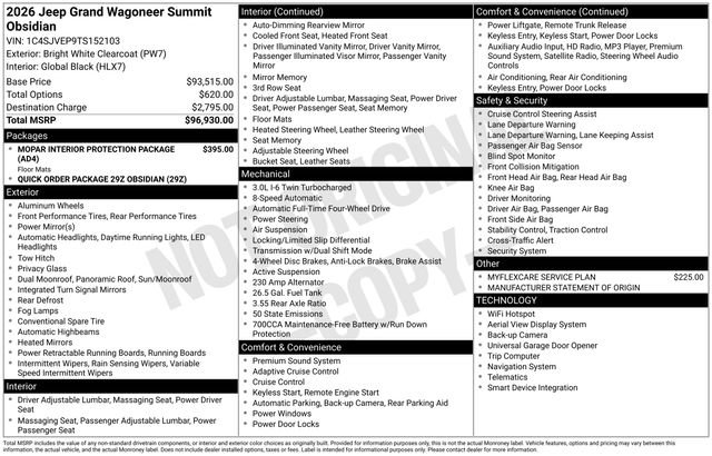 New 2026 Jeep Grand Wagoneer Summit image 2