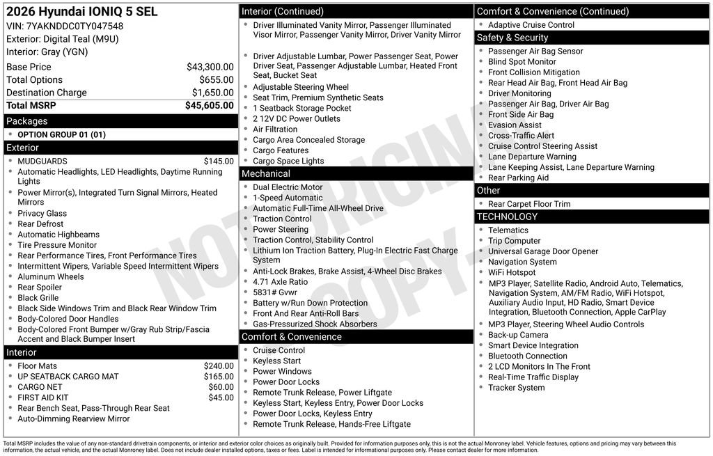 Used 2026 Hyundai Ioniq 5 SEL AWD/4WD image 44