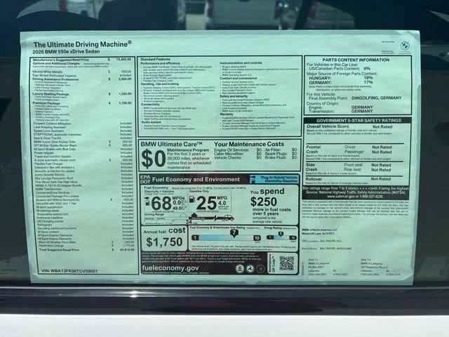 New 2026 BMW 550e xDrive image 35