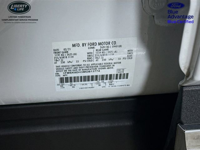 Certified 2021 Ford Explorer XLT image 32