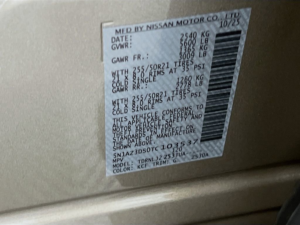 New 2026 Nissan Murano Platinum w/ Cargo Package image 27