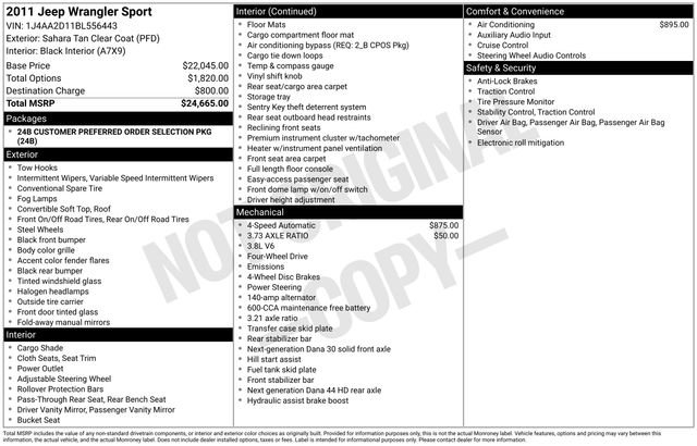 Used 2011 Jeep Wrangler Sport image 5