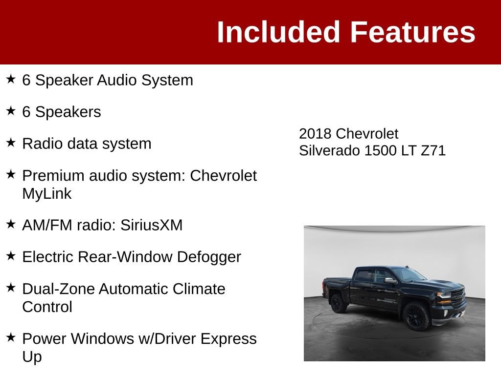 Used 2018 Chevrolet Silverado 1500 LT w/ All Star Edition AWD/4WD image 4