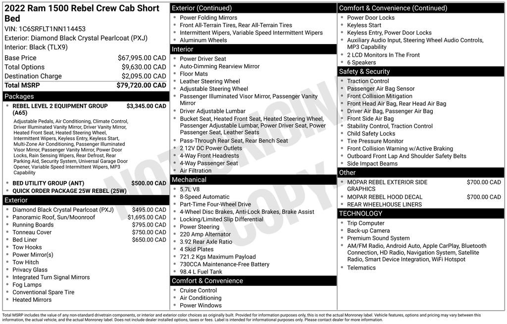 Used 2022 RAM 1500 Rebel w/ Rebel Level 2 Equipment Group image 10