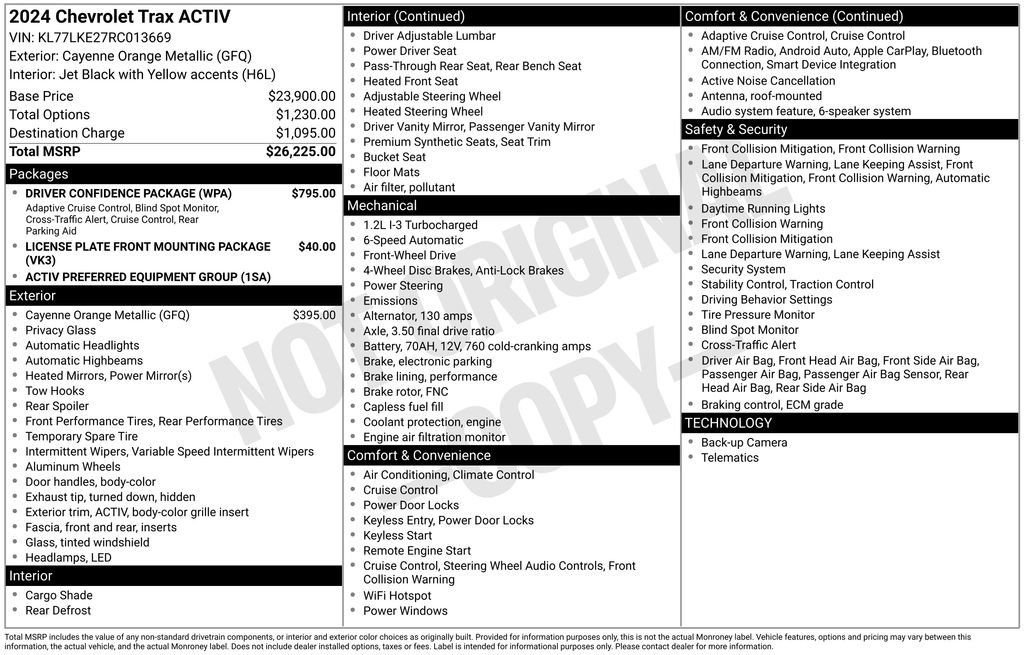Certified 2024 Chevrolet Trax ACTIV w/ Driver Confidence Package image 3