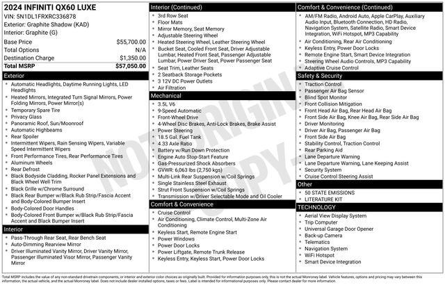 Used 2024 INFINITI QX60 Luxe image 4