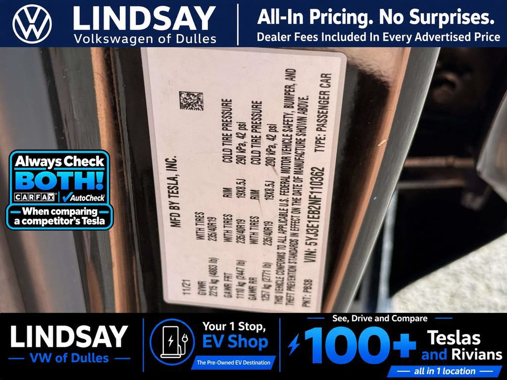 Used 2022 Tesla Model 3 Long Range AWD/4WD image 29