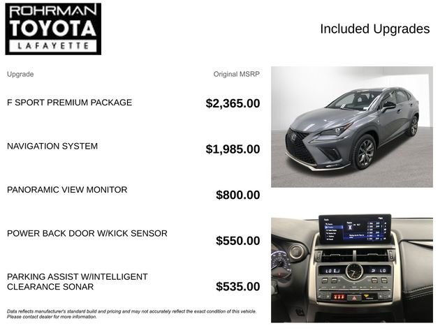 Used 2021 Lexus NX 300 F Sport w/ F Sport Premium Package FWD image 4