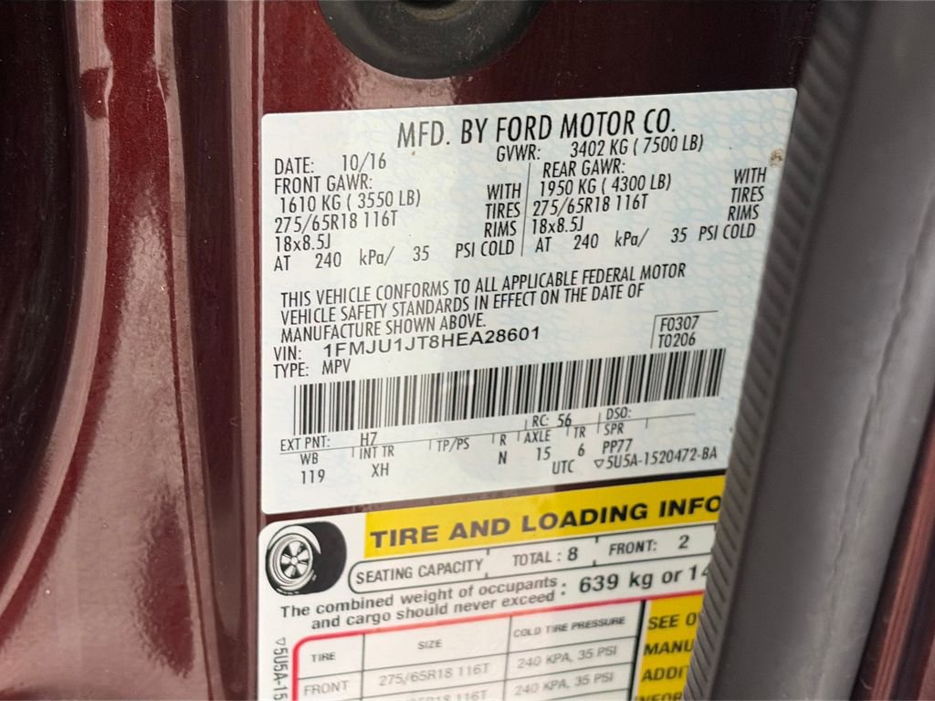 Used 2017 Ford Expedition XLT w/ Equipment Group 202A AWD/4WD image 9