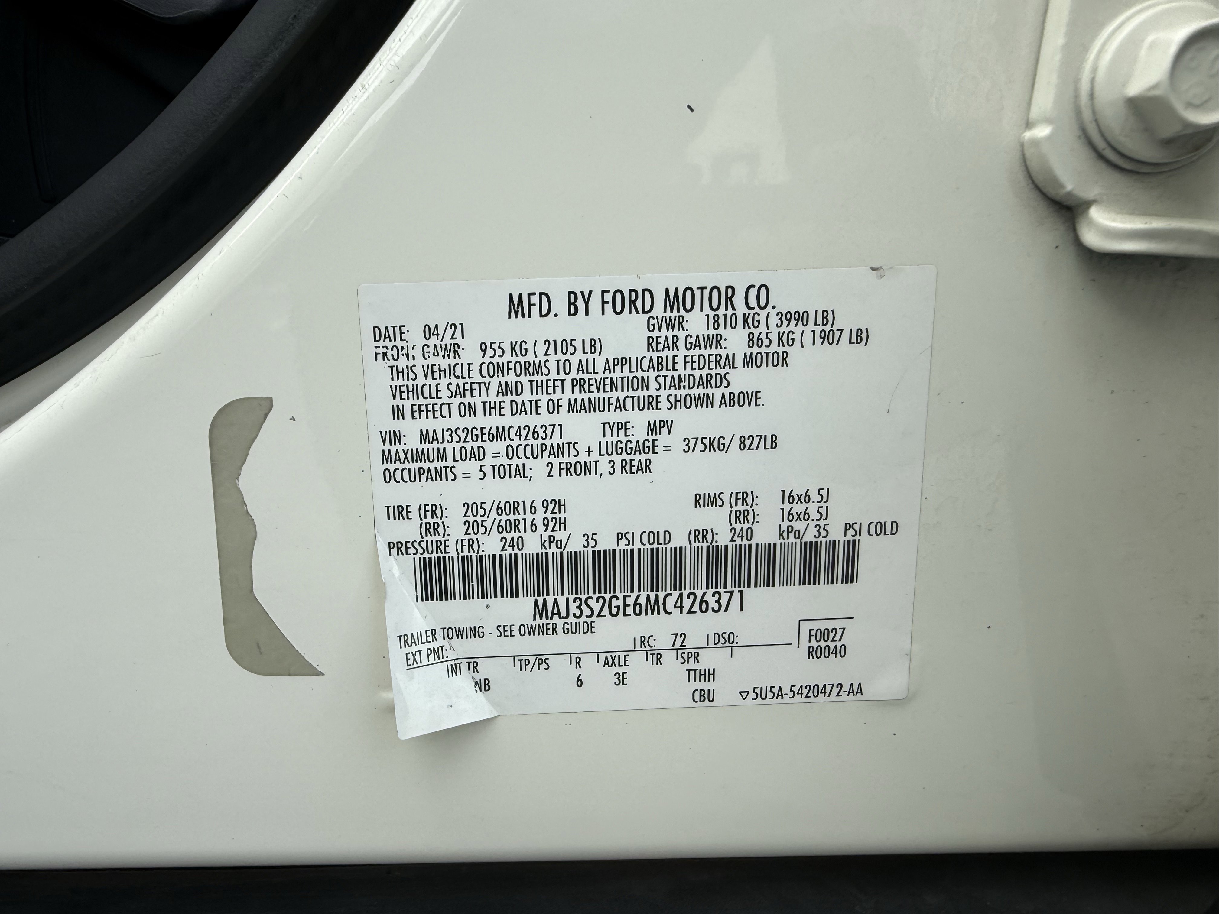 Used 2021 Ford EcoSport SE w/ SE Convenience Package image 25