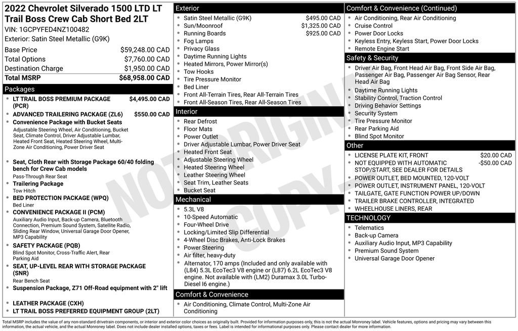 Used 2022 Chevrolet Silverado 1500 LT Trail Boss w/ LT Trail Boss Premium Package AWD/4WD image 29