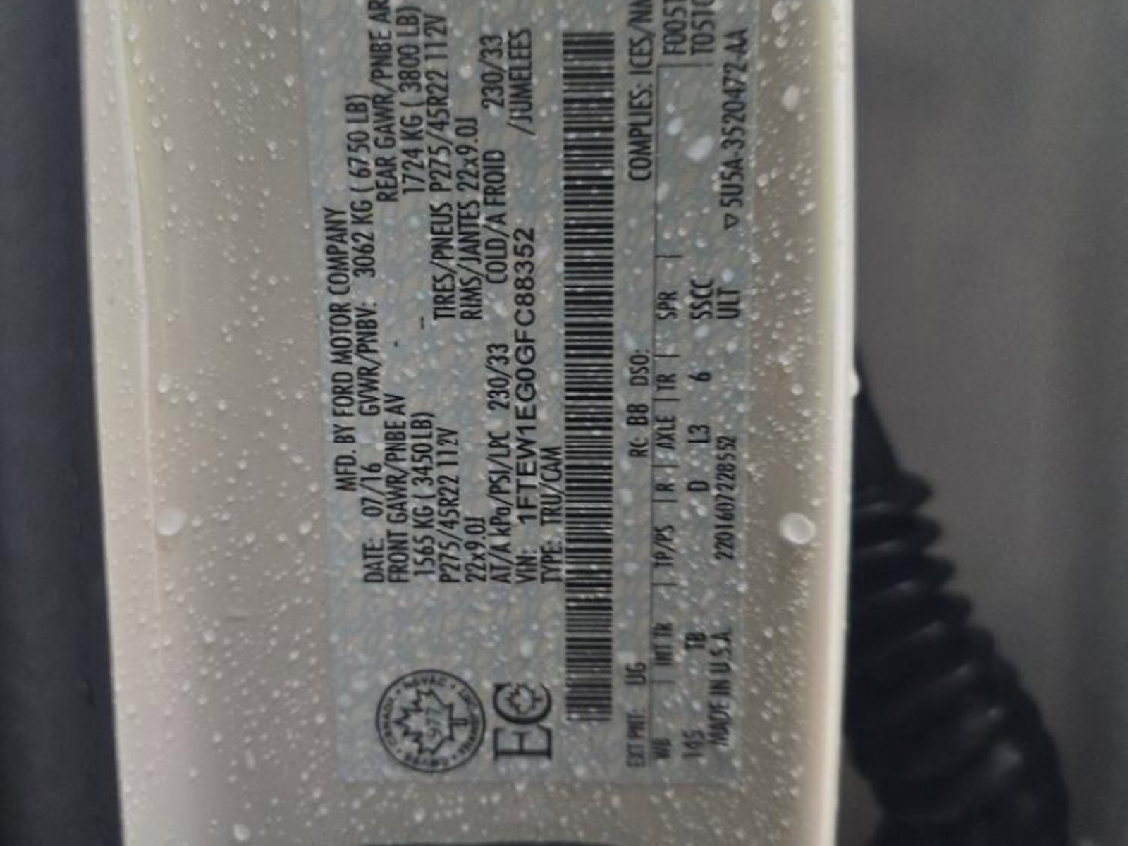 Used 2016 Ford F150 Limited AWD/4WD image 14