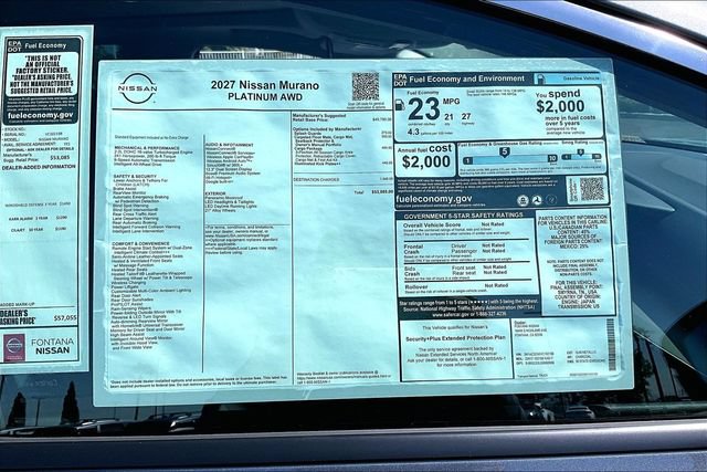 New 2027 Nissan Murano Platinum w/ Cargo Package AWD/4WD image 14