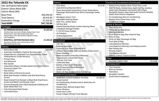 Used 2022 Kia Telluride EX w/ EX Premium Package image 24