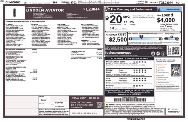 New 2026 Lincoln Aviator Reserve AWD/4WD image 25