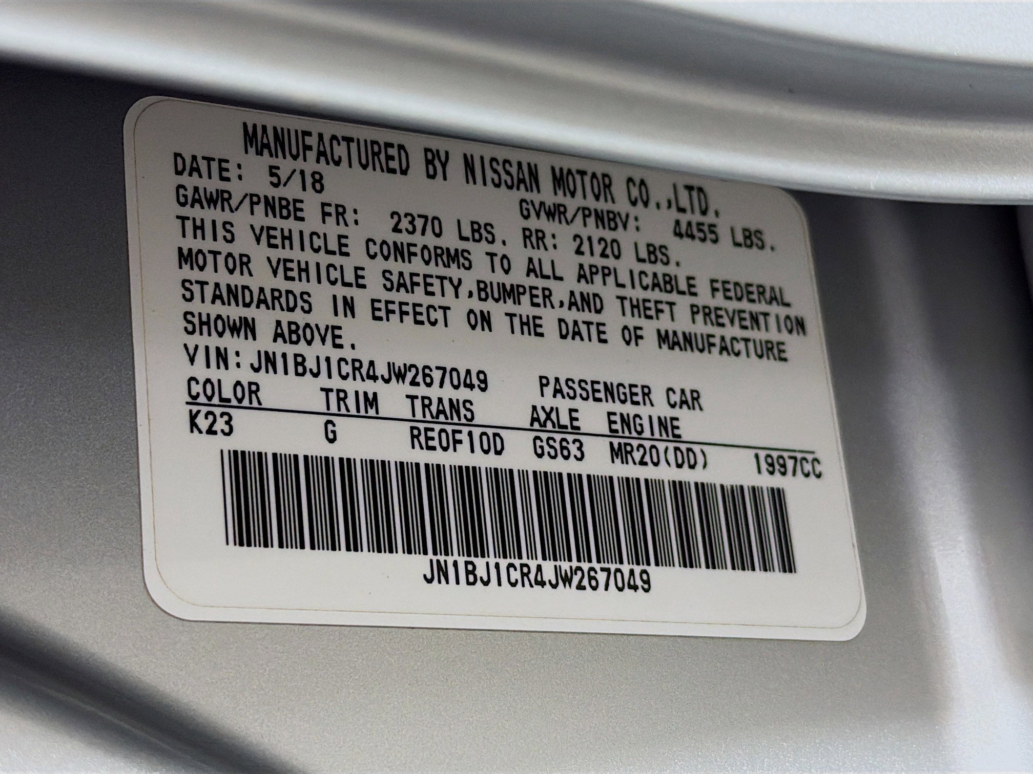 Used 2018 Nissan Rogue Sport S w/ S Appearance Package image 30