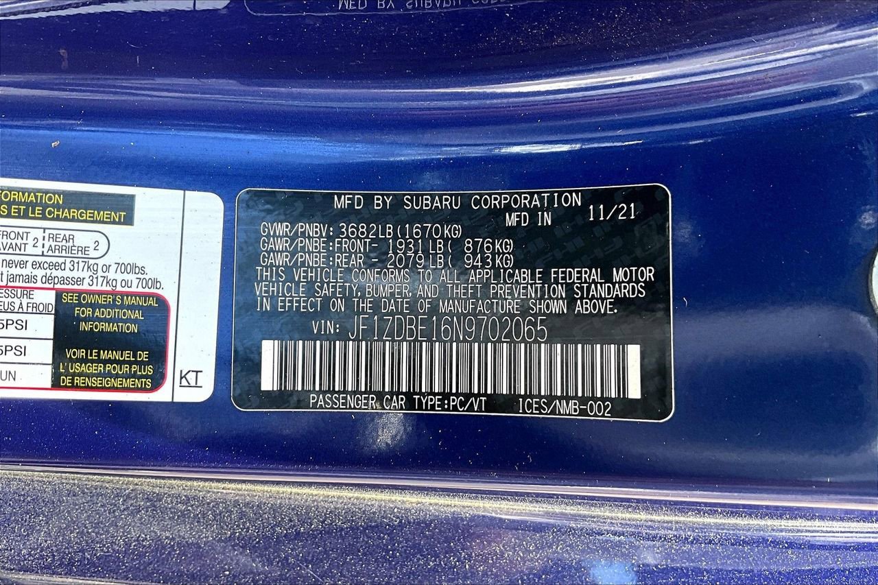 Used 2022 Subaru BRZ Limited RWD image 15