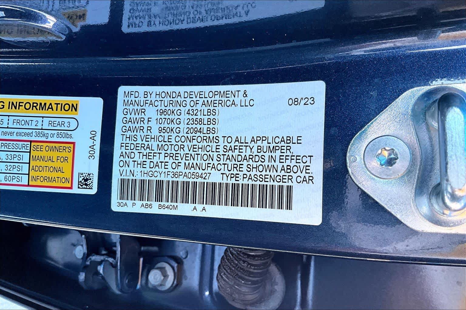 Used 2023 Honda Accord EX image 34