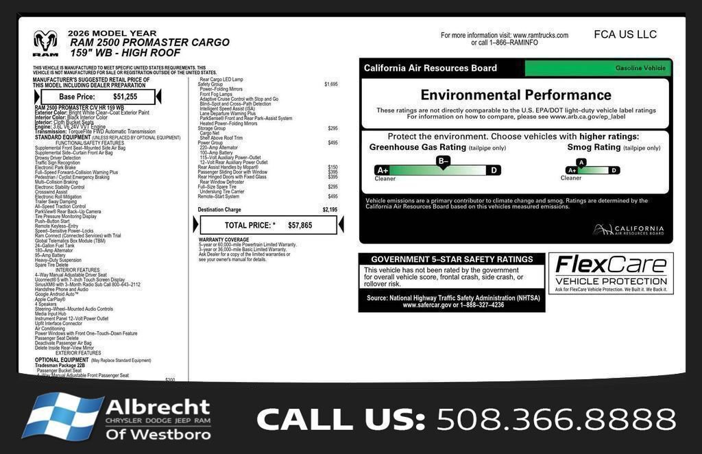 New 2026 RAM ProMaster 2500 w/ Safety Group FWD image 13