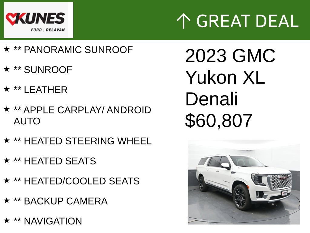 Used 2023 GMC Yukon XL Denali w/ Max Trailering Package AWD/4WD image 2