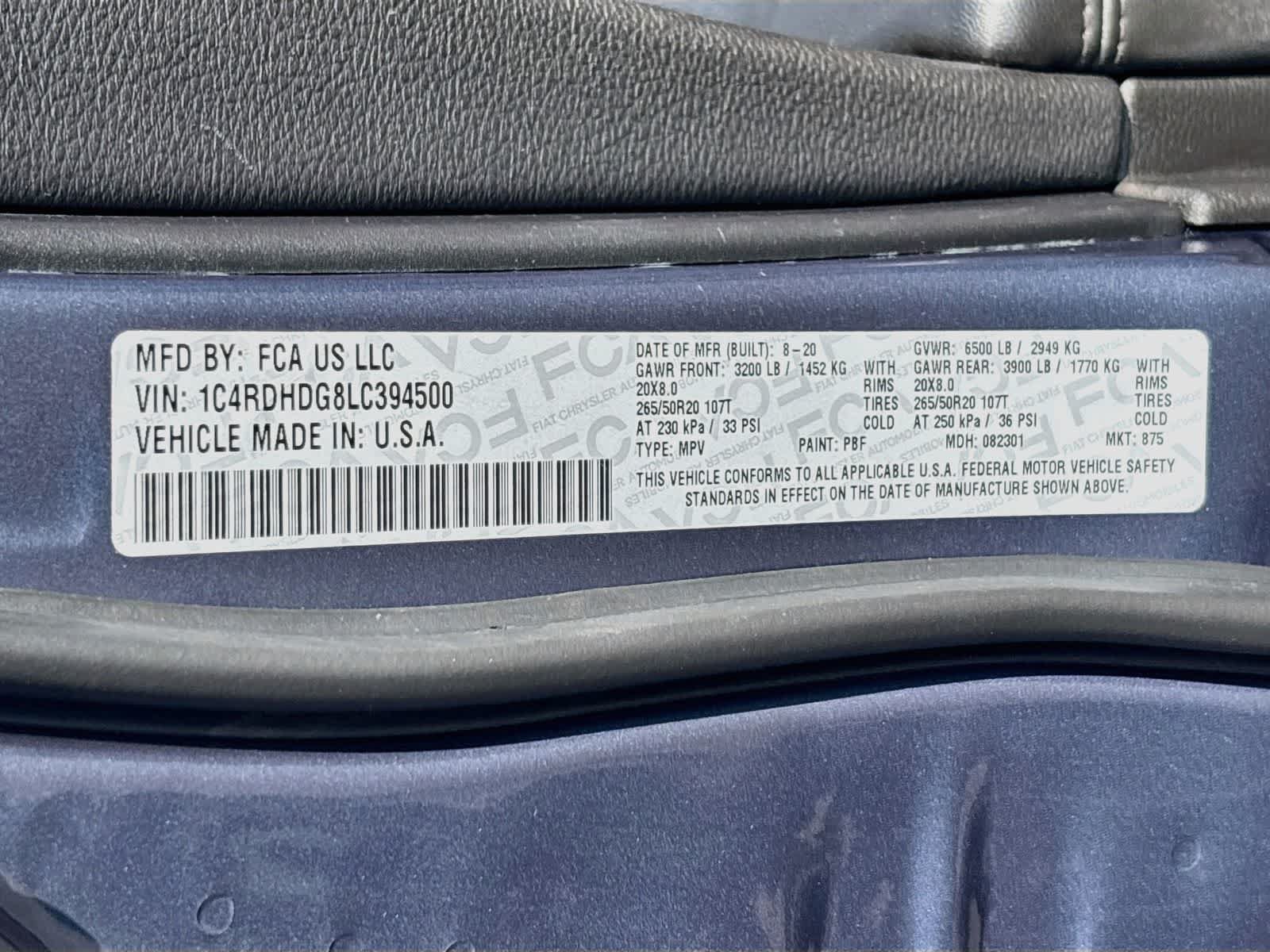 Used 2020 Dodge Durango GT w/ Blacktop Package RWD image 32