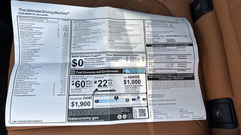 New 2026 BMW X5 xDrive50e image 27