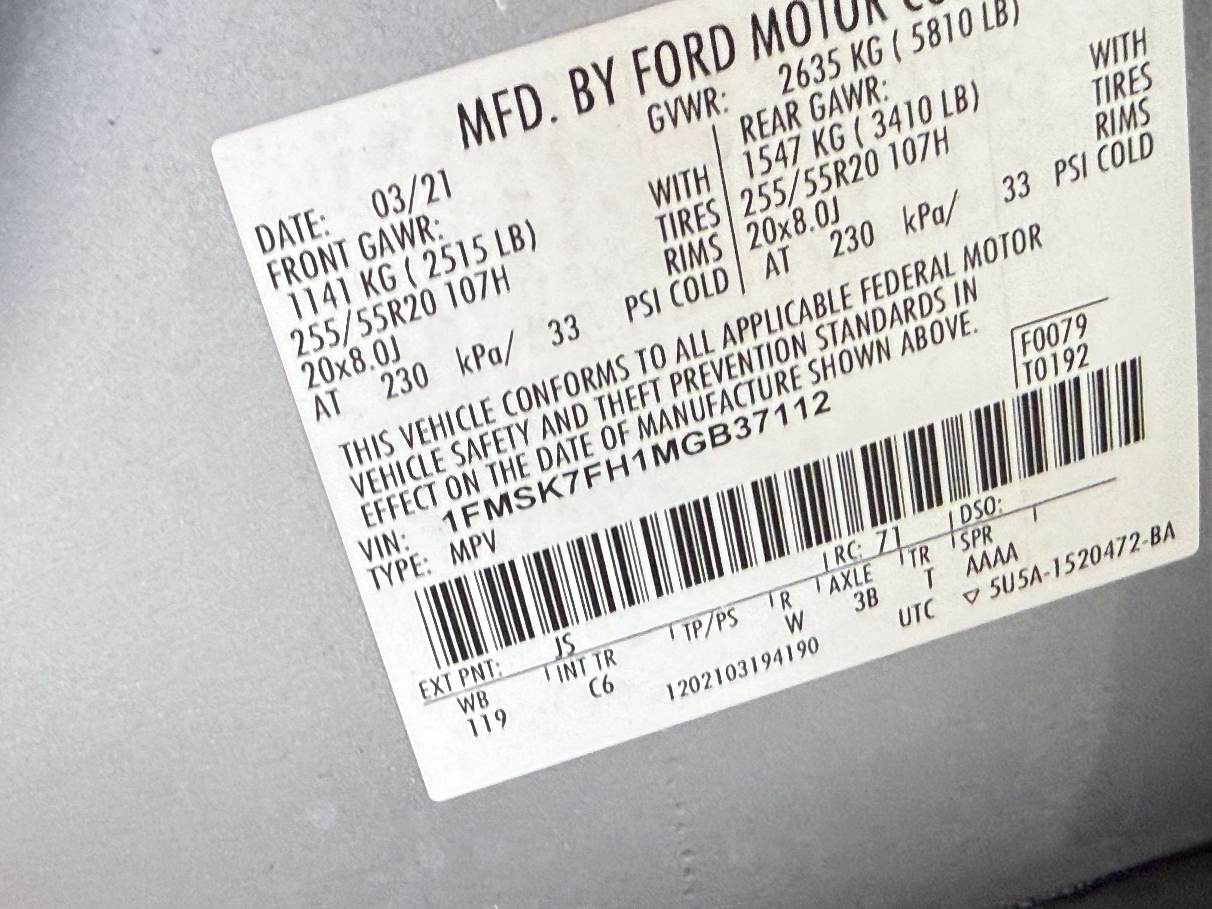 Certified 2021 Ford Explorer Limited w/ Equipment Group 301A RWD image 28